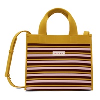 Pink & Yellow Small Shopping Tote 241379F049015