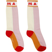 Multicolor Colorblock Socks 241379F076003