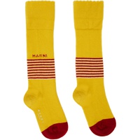 Yellow Striped Socks 241379F076013