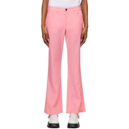 Pink Flared Trousers 241379F087011