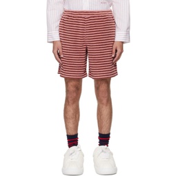 Pink Striped Shorts 241379M193014