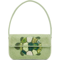Green Tommy Beaded Bag 241386F048031