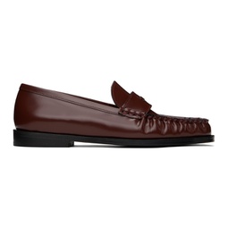 Burgundy Loulou Loafers 241386F121003