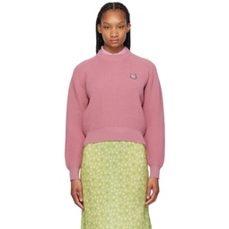 Pink Bold Fox Head Sweater 241389F096008