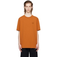 Orange Bold Fox Head T-Shirt 241389M213011
