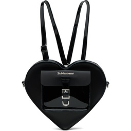 Black Heart Shaped Leather Backpack 241399F042002