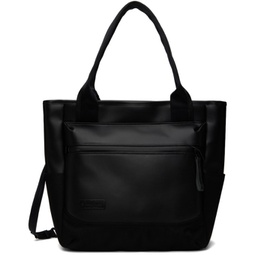 Black Smooth Leather Tote 241401M172009