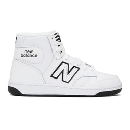 White & Black 480 High Sneakers 241402F127003