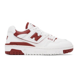 White & Red 550 Sneakers 241402F128061