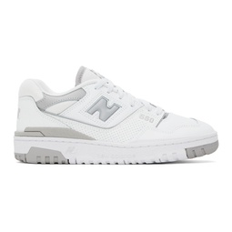 White & Gray 550 Sneakers 241402M237113