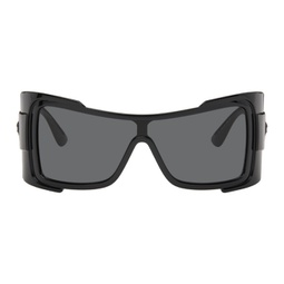 Black Maxi Medusa Biggie Shield Sunglasses 241404F005025