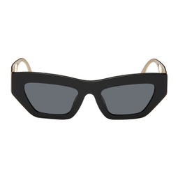 Black & Gold Cutout Sunglasses 241404F005033