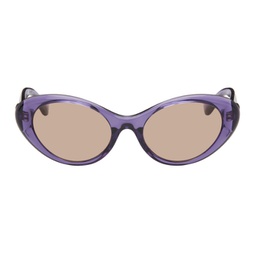 Purple La Medusa Oval Sunglasses 241404F005076