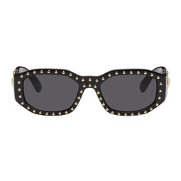 Black Studded Medusa Biggie Sunglasses 241404F005102