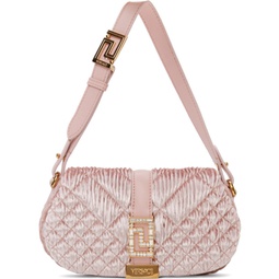 Pink Greca Goddess Velvet Mini Bag 241404F046006