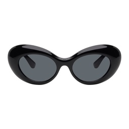 Black La Medusa Oval Sunglasses 241404M134014