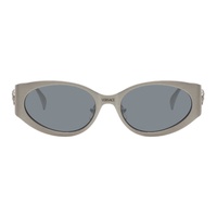 Silver La Medusa Oval Sunglasses 241404M134029