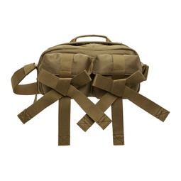 Khaki Beaded Classic Bow Crossbody Bag 241405F045004