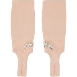 Pink Cluster Flower Stirrup Socks 241405F076002
