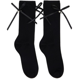 Black Bell & Bow Socks 241405F076006