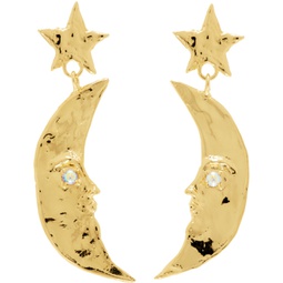 Gold Moon Earrings 241416F022001