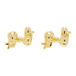 Gold Big Bow Earrings 241416F022019