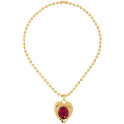 Gold & Red Pacha Necklace 241416F023007