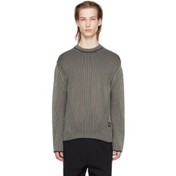 Black Stripe Sweater 241422M201000