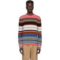 Multicolor Striped Sweater 241422M201002