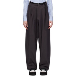 Gray Belted Trousers 241429F087015