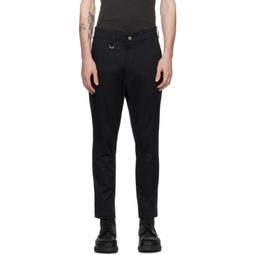 Black Slim-Fit Trousers 241433M191000
