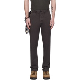 Black Slim-Fit Trousers 241435M191001