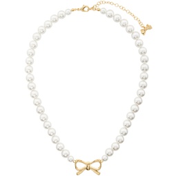 White & Gold #9701 Necklace 241439F023042