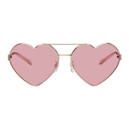 Gold Heart Sunglasses 241451F005035