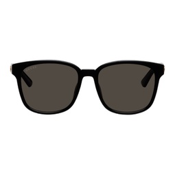 Black Thin Square Sunglasses 241451F005037