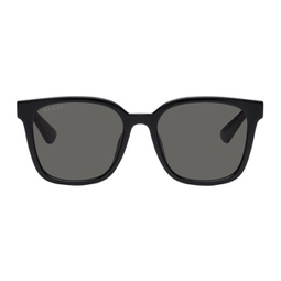 Black Square Acetate Sunglasses 241451F005055