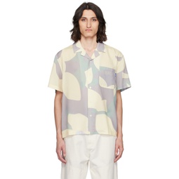 Off-White & Gray Floral Shirt 241469M192003