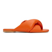 Orange Twist Flat Sandals 241477F124012