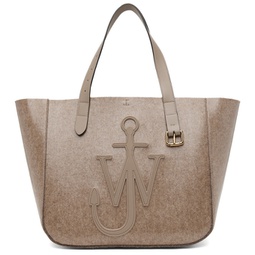 Taupe Belt Tote 241477M172008