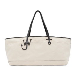 Off-White Stretch Anchor Canvas Tote 241477M172015