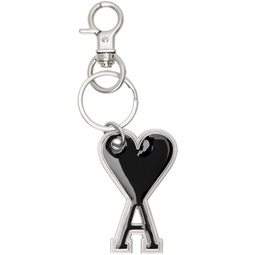 Silver & Black Ami de Coeur Keychain 241482F025001