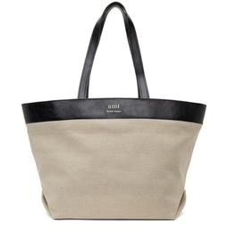 Beige East West Shopping Tote 241482F049005