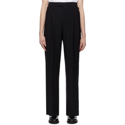 Black Pleated Trousers 241482F087010