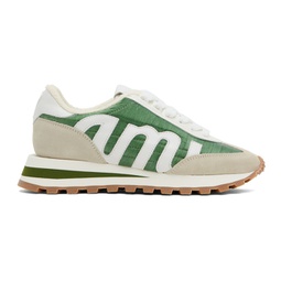 Green & Beige Rush Sneakers 241482F128000