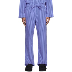 Blue Drawstring Pyjama Pants 241482M218031