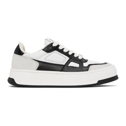Black & White Arcade Sneakers 241482M237007