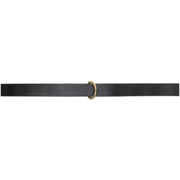 Black Leather Belt 241484F001000