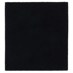 Black Baby Cashmere Knit Scarf 241484M150002