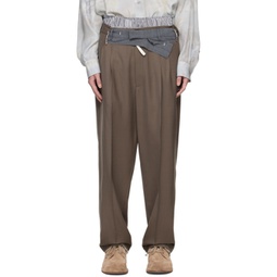 Brown Signature Superpants Trousers 241516M191000