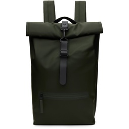 Green Rolltop Backpack 241524M166020